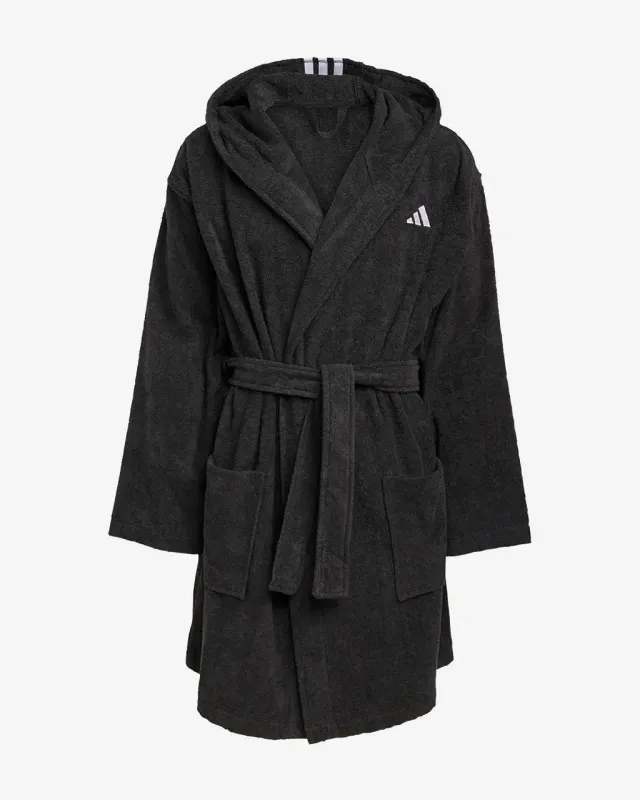 Albornoz con capucha adidas Logo negro puro - XL