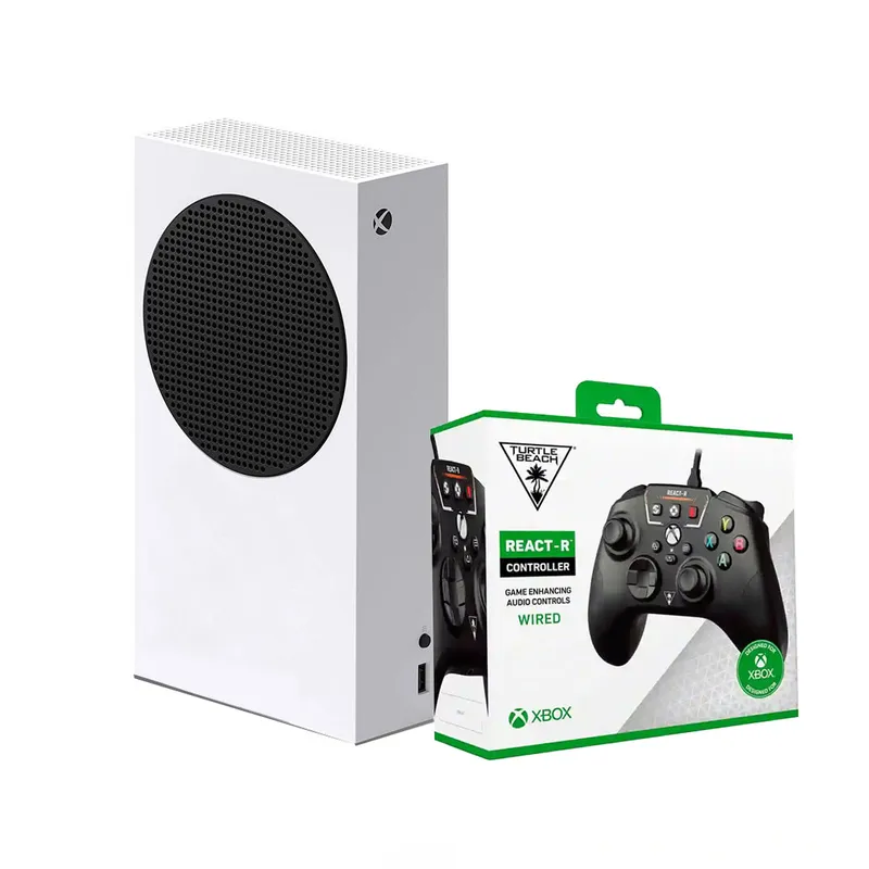 Pack: Xbox Series S 512GB Blanca + Mando con Cable Turtle Beach React-R