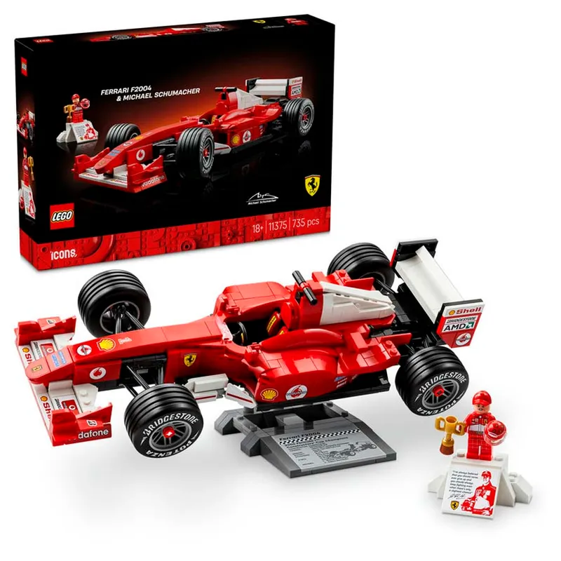 LEGO® Icons Ferrari F2004 y Michael Schumacher 11375