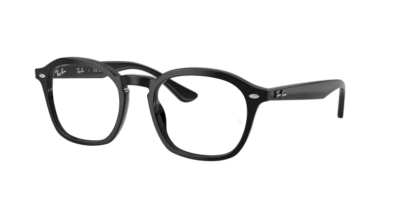 Ray - Ban Unisex Ray - Ban RX5451 2000 Monturas ópticas Acetato Negro Transparente Cuadrada Normal