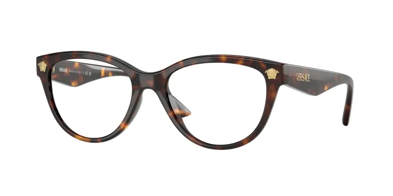Versace Mujer Versace VE3365U 108 Monturas ópticas Inyectado Tortuga Cat Eye Normal