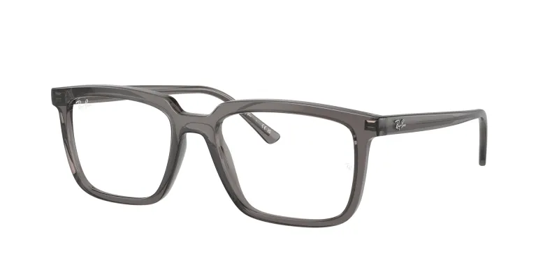 Ray - Ban Unisex Ray - Ban RX7239 ALAIN 8257 Monturas ópticas Acetato Gris Transparente Cuadrada Normal