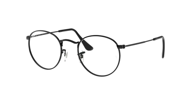Ray - Ban Unisex Ray - Ban RX3447V ROUND METAL 2503 Monturas ópticas Metal Negro Transparente Redonda Normal