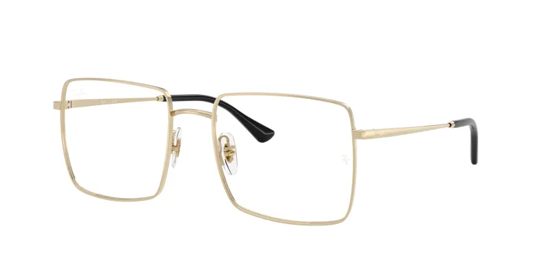 Ray - Ban Unisex Ray - Ban RX6553 2993 Monturas ópticas Metal Oro Transparente Cuadrada Normal