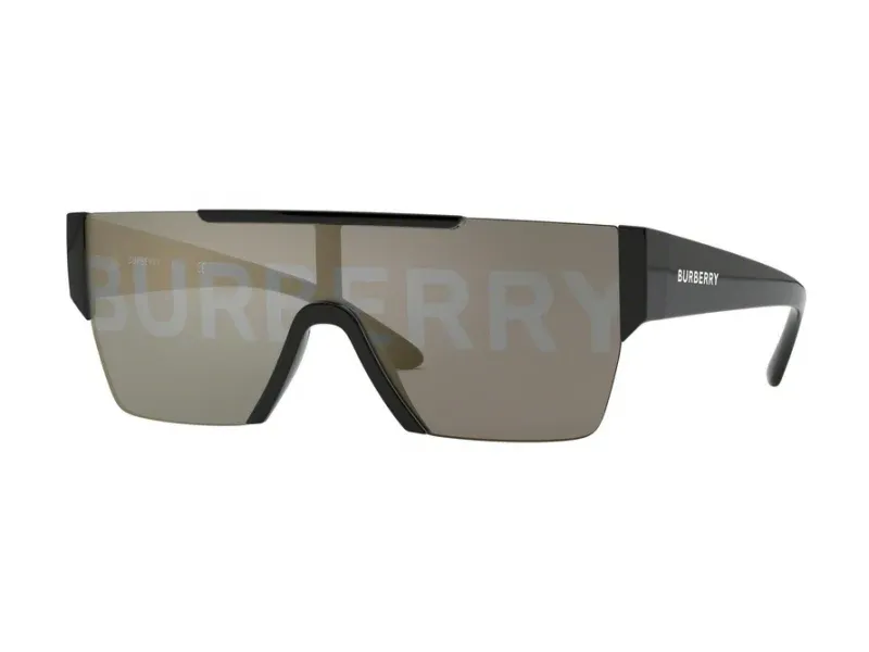 Burberry Hombre Burberry BE4291 3001/G Gafas de sol Nylon Negro Gris Cuadrada Normal Decoración