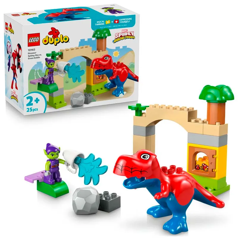 LEGO® DUPLO Disney TM Dinosaurio Spidey-Rex vs. Duende Verde 10463
