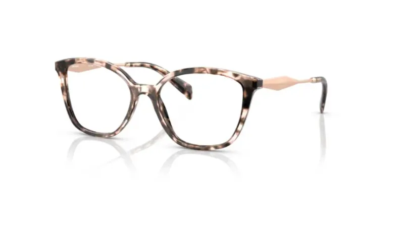 Prada Mujer Prada PR 02ZV ROJ1O1 Monturas ópticas Acetato Tortuga Transparente Mariposa Normal