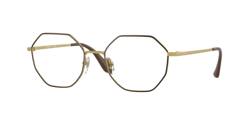 VOGUE EYEWEAR Mujer VOGUE EYEWEAR VO4094 997 Monturas ópticas Metal Marrón Geométrico