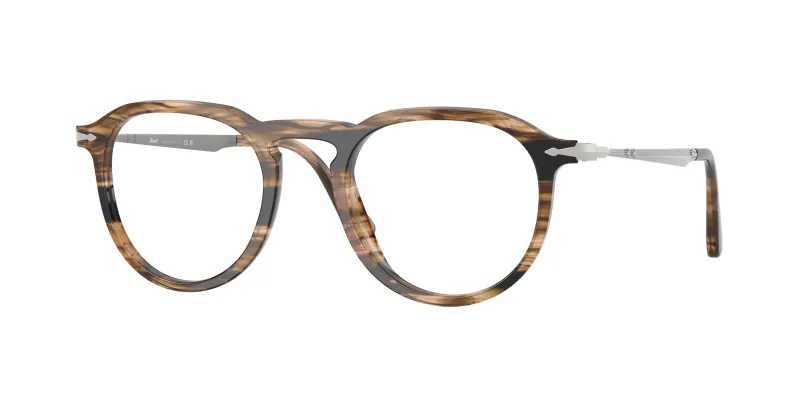 Persol Unisex Persol PO3387V PIER 1236 Monturas ópticas Acetato Marrón Pillow Normal