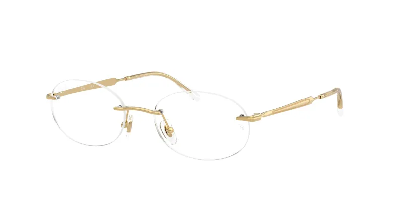 Ray - Ban Unisex Ray - Ban RX3767V 2500 Monturas ópticas Metal Oro Transparente Redonda Normal