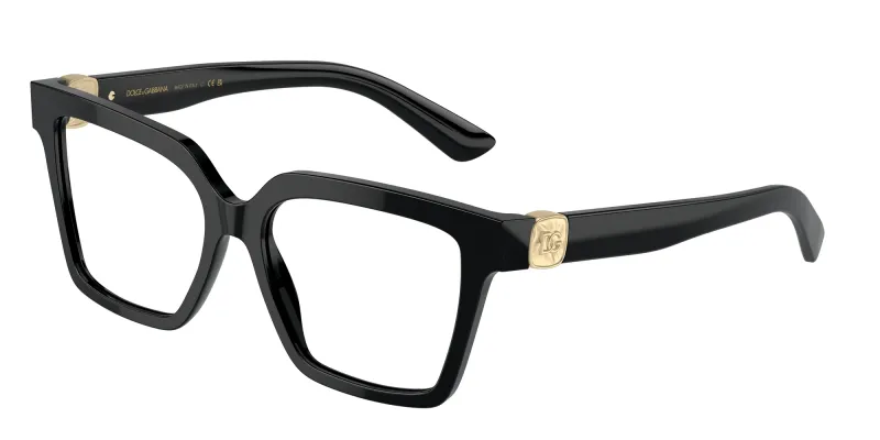 Dolce & Gabbana Mujer Dolce & Gabbana DG3395 501 Monturas ópticas Acetato Negro Cuadrada Normal