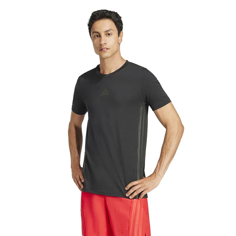 Adidas Performance Camiseta de manga corta con tres bandas D4T. Color