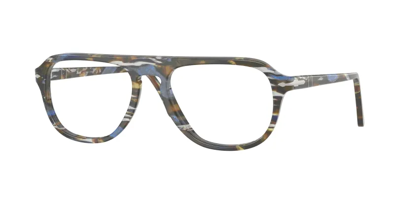 Persol Unisex Persol PO3368V 1222 Monturas ópticas Acetato Multicolor Piloto Normal