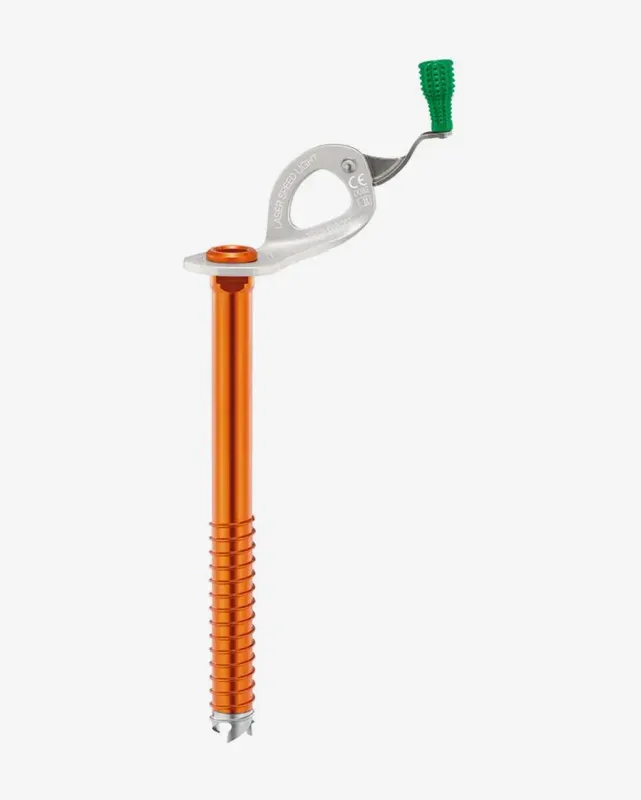 Clavo para hielo Petzl Laser Speed Light 21 cm naranja verde