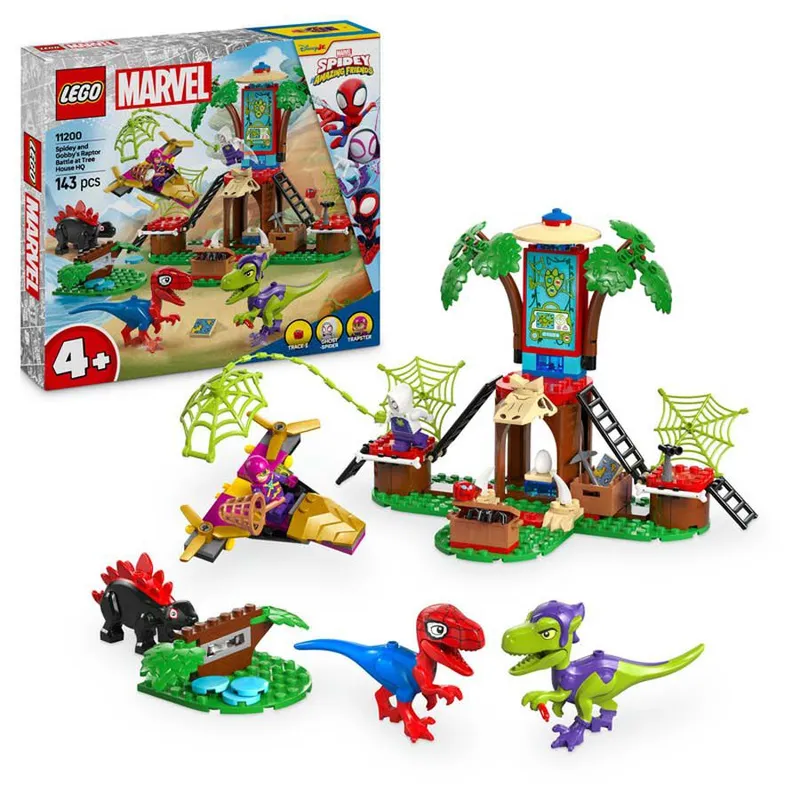 LEGO® Spidey Spidey y Gobby: Batalla de Raptores en la Base de la Casa del Árbol 11200