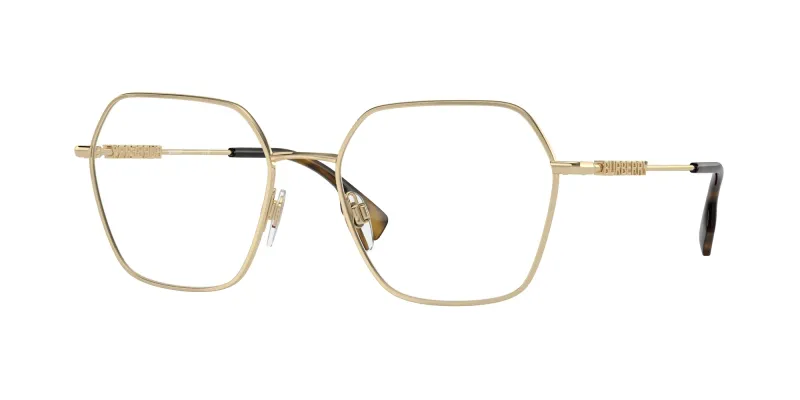 Burberry Mujer Burberry BE1381 1109 Monturas ópticas Acero Oro Geométrico Normal