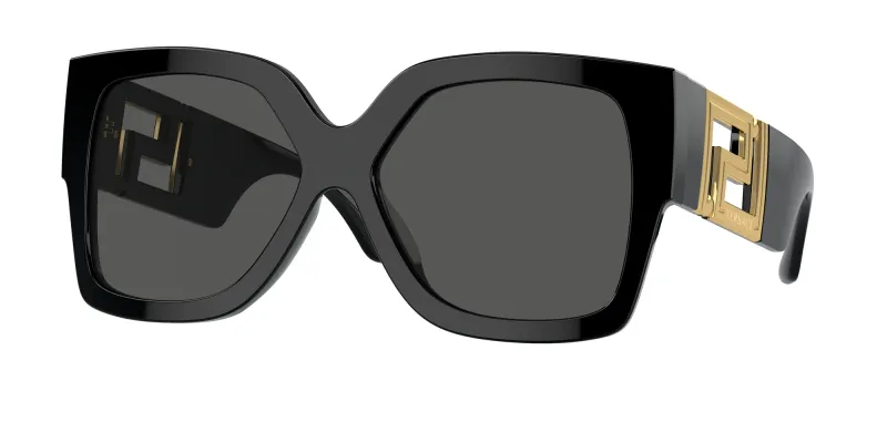 Versace Mujer Versace VE4402 GB1/87 Gafas de sol Acetato Negro Gris Cuadrada Normal