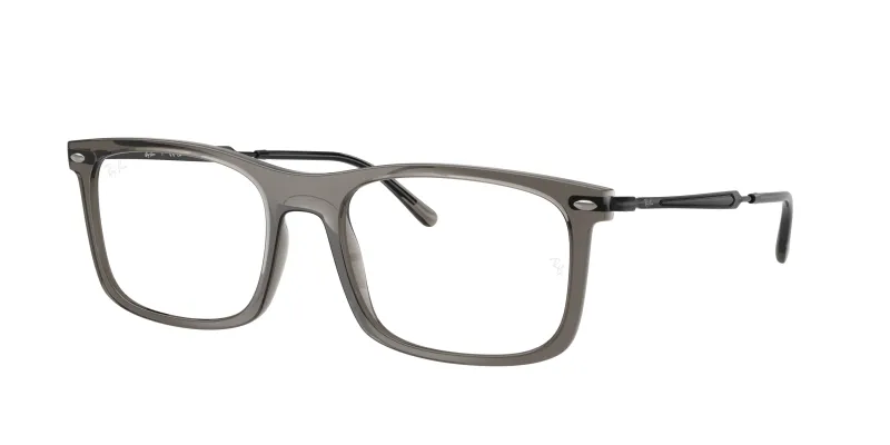 Ray - Ban Unisex Ray - Ban RX7260 8463 Monturas ópticas Nylon Gris Transparente Cuadrada Normal