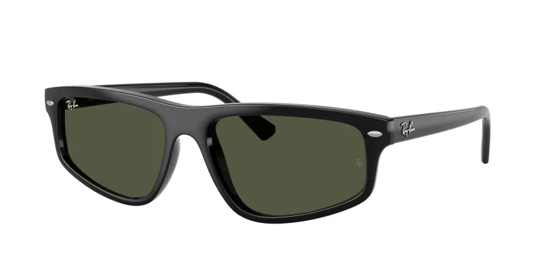 Ray - Ban Unisex Ray - Ban RB2225 901/31 Gafas de sol Acetato Negro Verde Geométrico Normal