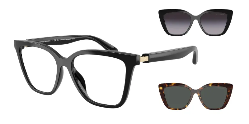 Emporio Armani Mujer Emporio Armani EA4254U 50171W Gafas de sol Inyectado Negro Transparente Cat Eye Normal