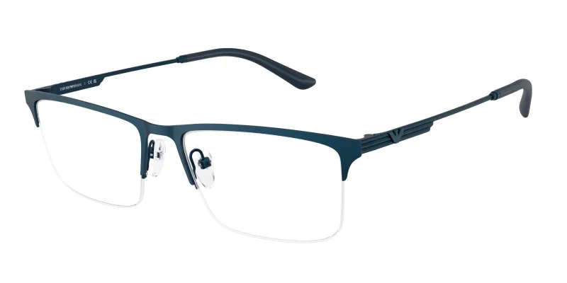 Emporio Armani Hombre Emporio Armani EA1177 3424 Monturas ópticas Metal Azul Cuadrada Normal
