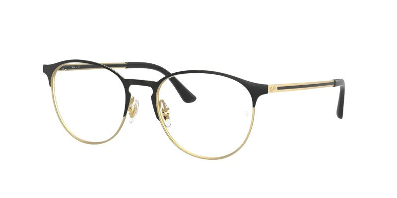 Ray - Ban Unisex Ray - Ban RX6375 3051 Monturas ópticas Metal Negro Transparente Pantos Normal