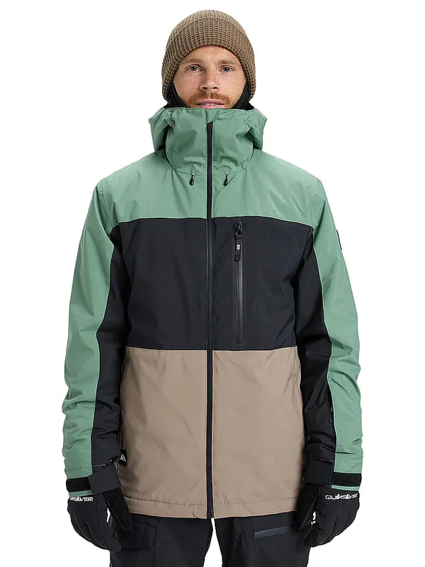 QUIKSILVER Chaqueta de snowboard Sycamore Block 20K para hombre verde | L