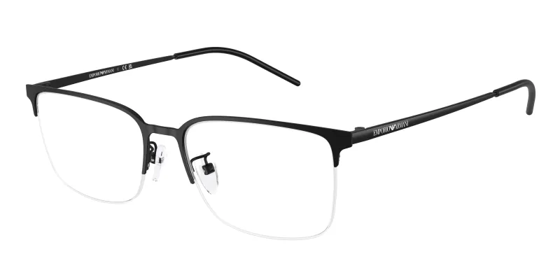 Emporio Armani Hombre Emporio Armani EA1179D 3001 Monturas ópticas Metal Negro Geométrico Normal