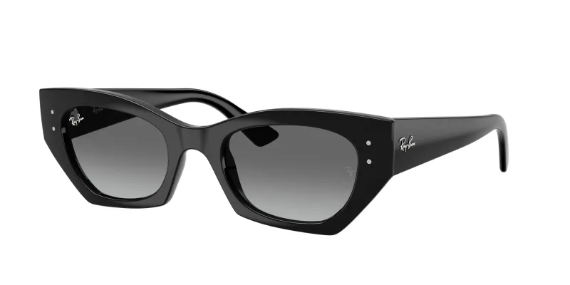 Ray - Ban Unisex Ray - Ban RB4430 ZENA 667711 Gafas de sol Inyectado Negro Gris Geométrico Normal Sombreado