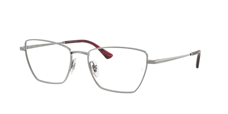 Ray - Ban Unisex Ray - Ban RX6552 2502 Monturas ópticas Metal Gris Transparente Geométrico Normal