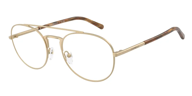 Emporio Armani Hombre Emporio Armani EA1178 3421 Monturas ópticas Metal Oro Piloto Normal