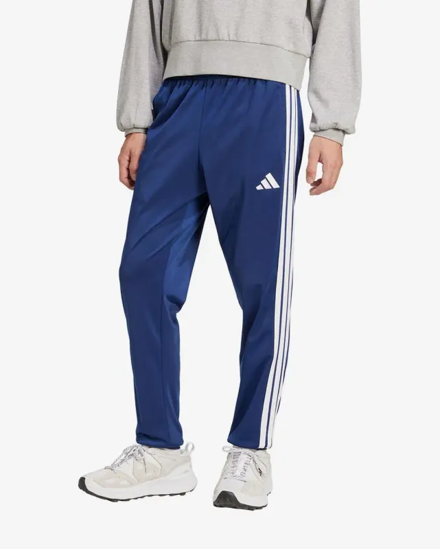 Pantalón largo adidas Tricot Regular Tapered 3-Stripes azul blanco - XS