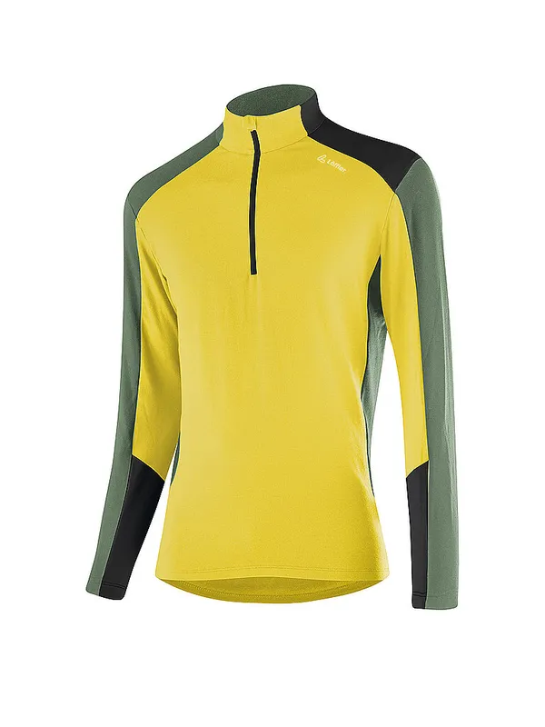 LÖFFLER Camiseta interior con cremallera para hombre HARLEY TRANSTEX® amarillo | 52