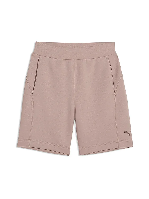 PUMA Pantalón corto de mujer Cloudspun de 7 pulgadas marrón claro | L