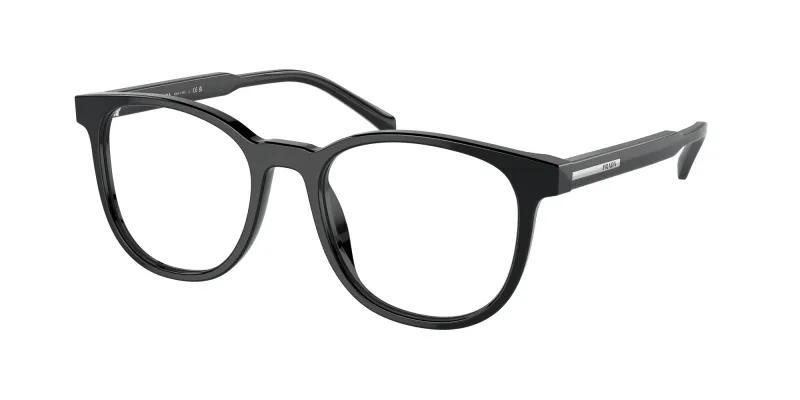 Prada Hombre Prada PR A15V 16K1O1 Monturas ópticas Acetato Negro Pantos Normal