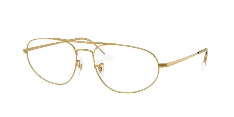 Ray - Ban Unisex Ray - Ban RX6645 3086 Monturas ópticas Metal Oro Transparente Geométrico Normal