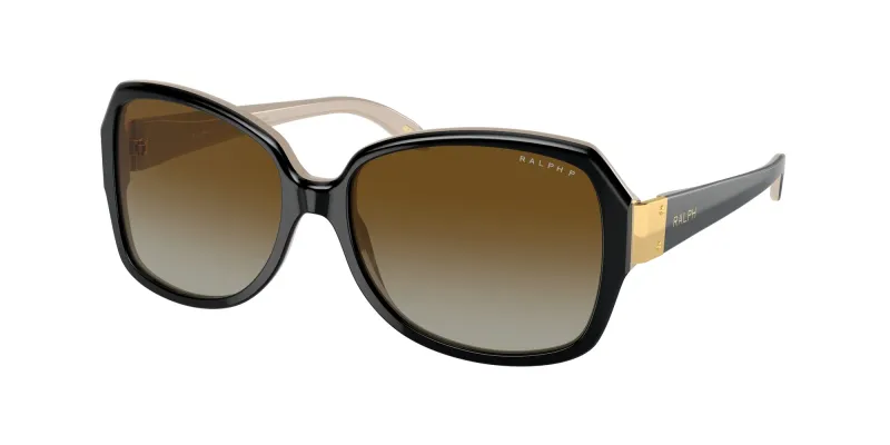 Ralph Lauren Mujer Ralph Lauren RA5138 6123T3 Gafas de sol Acetato Negro Marrón Cuadrada Polarizado Sombreado