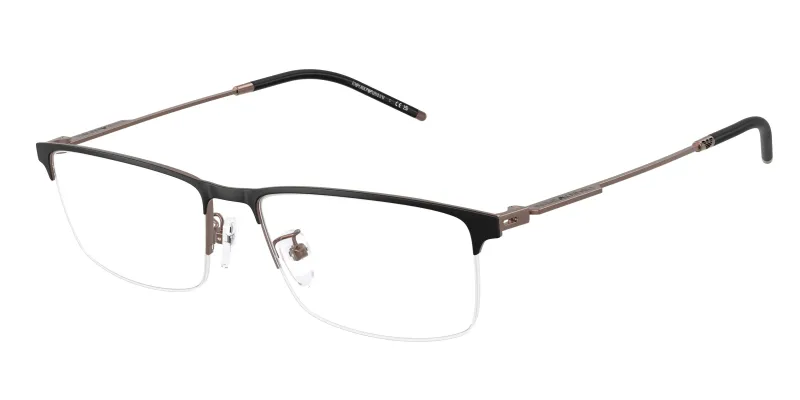 Emporio Armani Hombre Emporio Armani EA1168D 3006 Monturas ópticas Metal Negro Cuadrada Normal