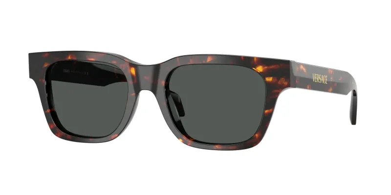 Versace Hombre Versace VE4486 550987 Gafas de sol Acetato Tortuga Gris Cuadrada Normal
