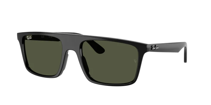 Ray - Ban Unisex Ray - Ban RB2222 901/31 Gafas de sol Acetato Negro Verde Cuadrada Normal