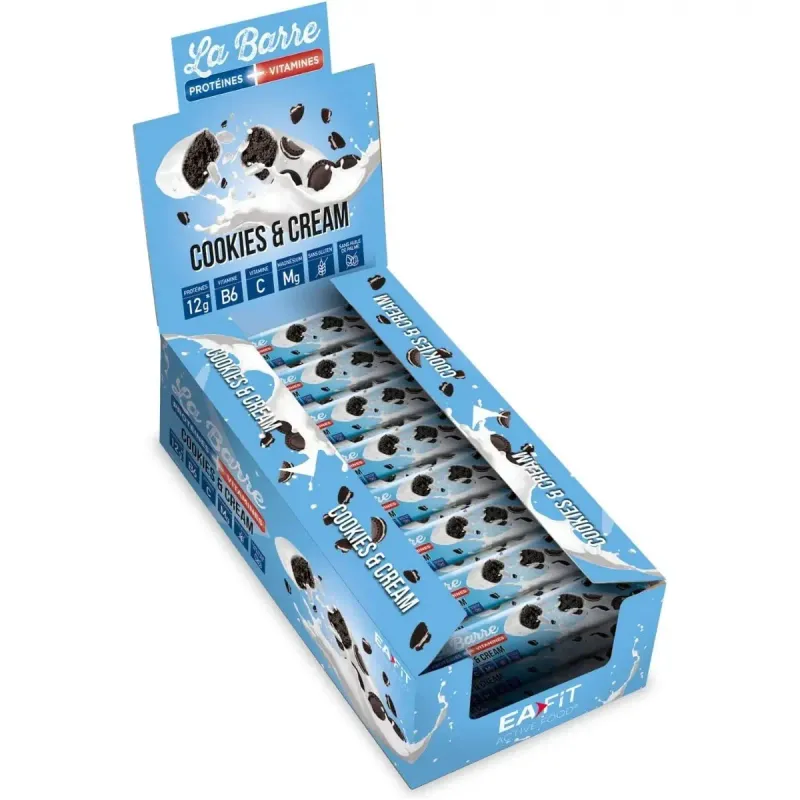 Barritas de nutrición proteínas y vitaminas EA Fit Cookies & Cream