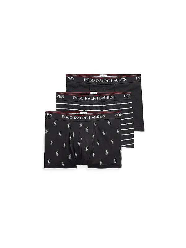 POLO RALPH LAUREN Calzoncillos bóxer, paquete de 3, negro negro | M