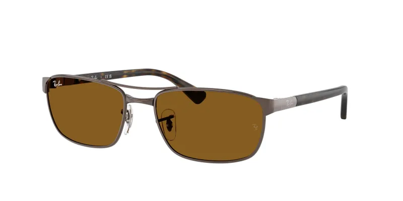 Ray - Ban Unisex Ray - Ban RB3778 925933 Gafas de sol Metal Bronce Marrón Geométrico Normal