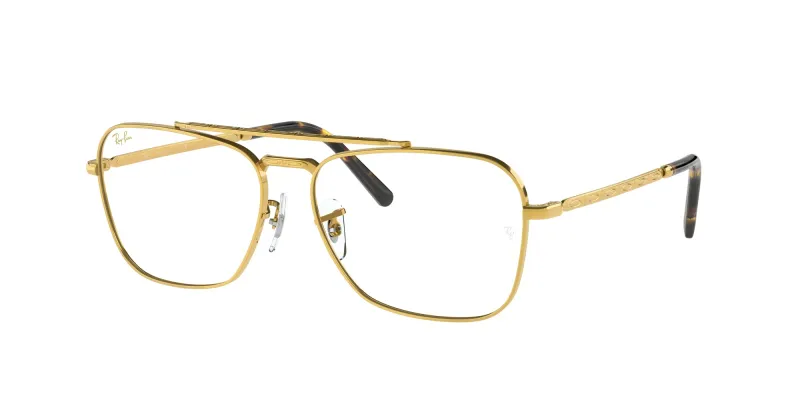 Ray - Ban Unisex Ray - Ban RX3636V NEW CARAVAN 3086 Monturas ópticas Metal Oro Transparente Cuadrada Normal