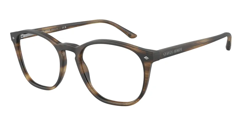 Giorgio Armani Hombre Giorgio Armani AR7074 5405 STRIPED MATTE DARK BROWN Monturas ópticas Acetato Marrón Pantos Normal