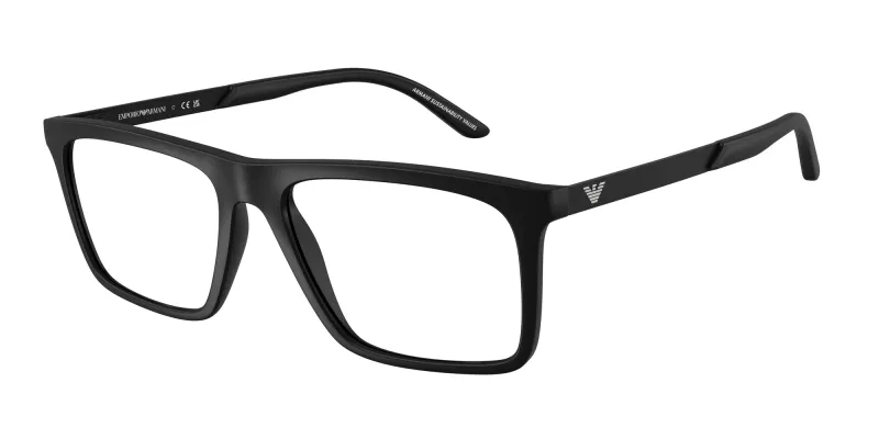 Emporio Armani Hombre Emporio Armani EA3253 5001 Monturas ópticas Inyectado Negro Cuadrada Normal