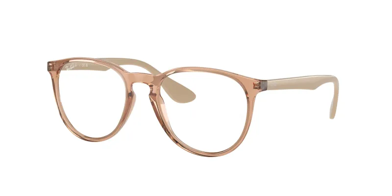 Ray - Ban Mujer Ray - Ban RX7046 ERIKA 8339 Monturas ópticas Inyectado Marrón Transparente Redonda Normal