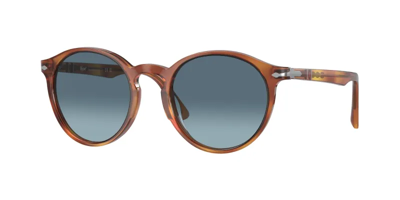 Persol Hombre Persol PO3171S 96/Q8 Gafas de sol Acetato Marrón Azul Pantos Normal Sombreado