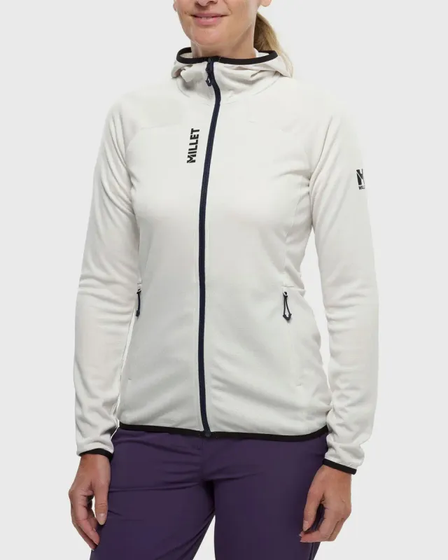 Forro polar con capucha Millet Lokka III blanco mujer - XS