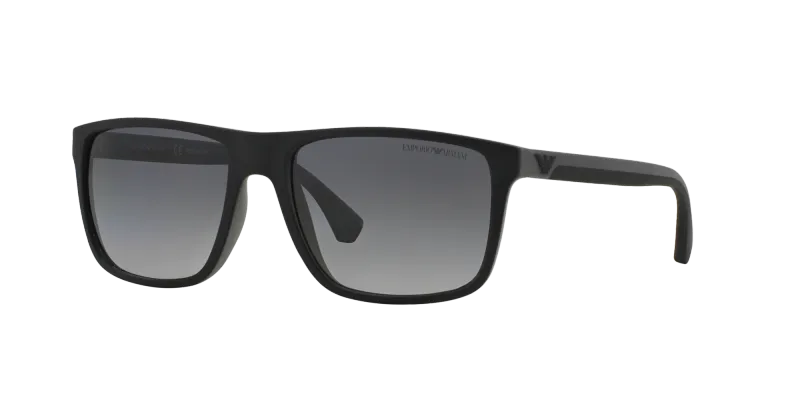 Emporio Armani Hombre Emporio Armani EA4033 5229T3 Gafas de sol Inyectado Negro Gris Cuadrada Polarizado Sombreado